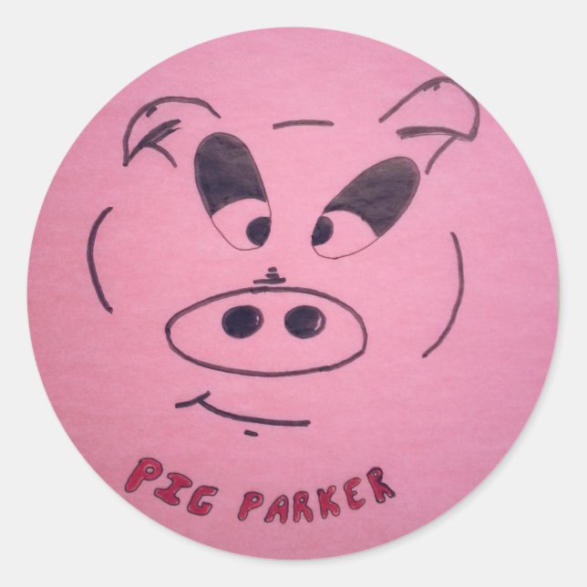 Pig Parker Stickers (Sheets of 6 or 20) (Front)