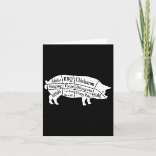 Pig Parts Filipino Food Bbq Pinoy Adobo Funny Pork Card