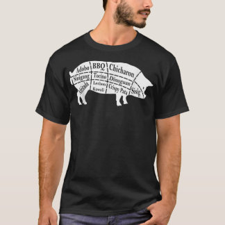 Pig Parts Filipino Food BBQ Pinoy Adobo Funny Pork T-Shirt