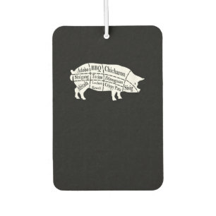 Pig Parts Food BBQ Pinoy Adobo Lovers Gift Car Air Freshener