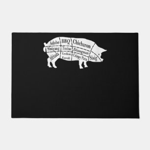 Pig Parts Food BBQ Pinoy Adobo Lovers Gift Doormat
