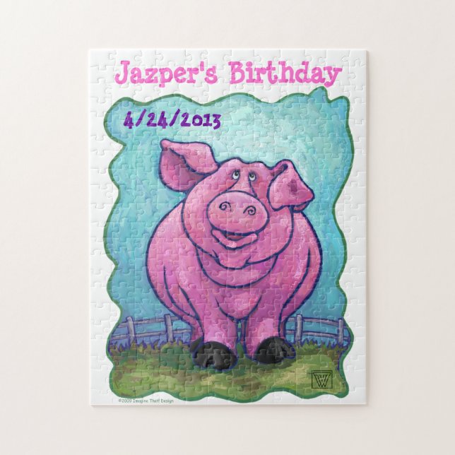 Pig Party Centre Jigsaw Puzzle (Vertical)