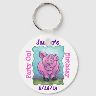 Pig Party Centre Key Ring