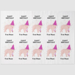 Pig Partying - Animals at Birthday Party Tissue Paper