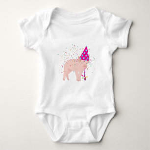 Pig Partying - Animals Having a Party Baby Bodysuit
