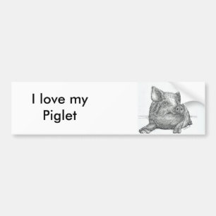 Pig Piglet Bumper Sticker