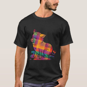 Pig Pigs Animal Polygon T-Shirt
