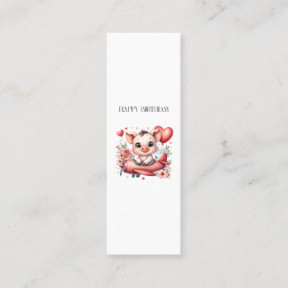 Pig Pilot Birthday Calling Card