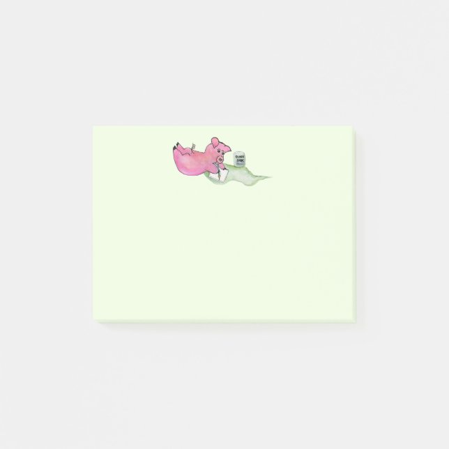 Pig Pin, Pig writes Notes Post-it (Front)