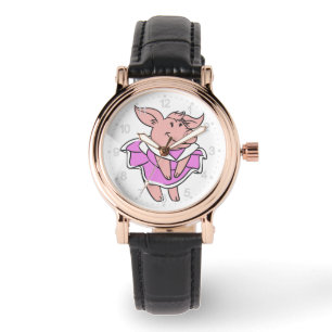 Pig pink Dress choose background color Watch