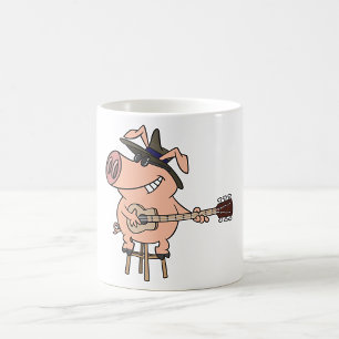 Pig Playing The Blues Coffee Mug