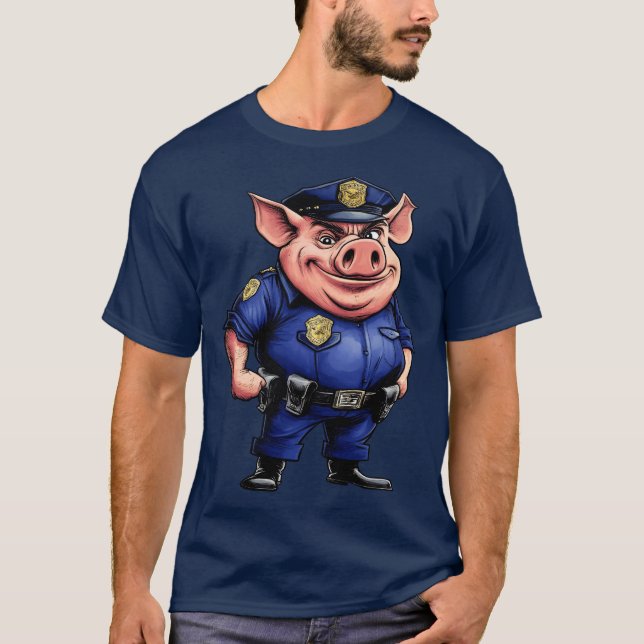 Pig policeman T-Shirt (Front)