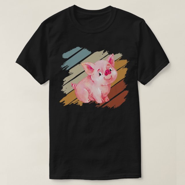 Pig Pork Pink Men Women Piggy Piglet Boar Swine Ho T-Shirt (Design Front)