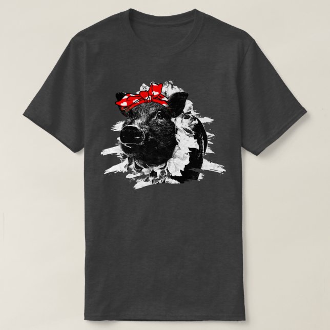 Pig Pork Pink Men Women Piggy Piglet Boar Swine Ho T-Shirt (Design Front)