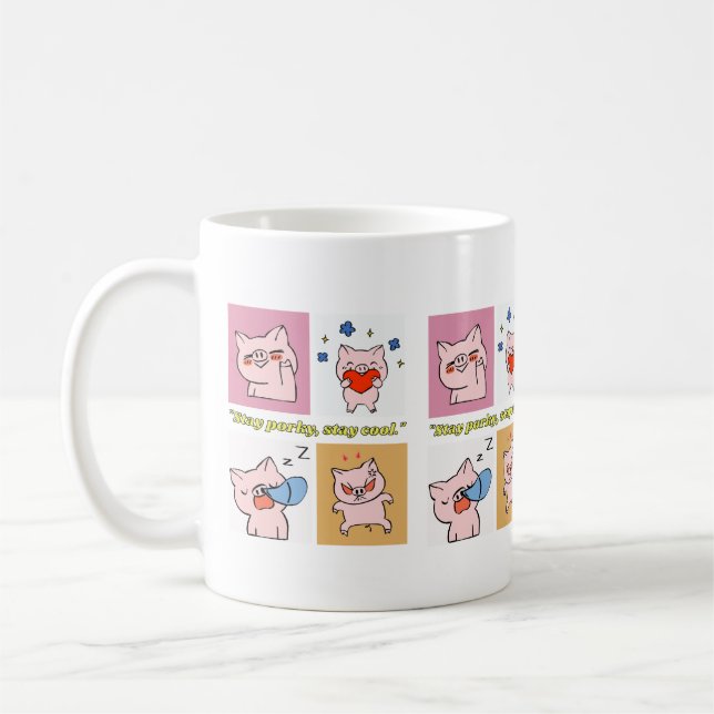 pig quote faces coffee mug (Left)