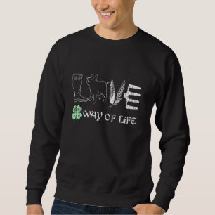 Pig Quote Love Pig Graphic Guinea Owner Sweatshirt