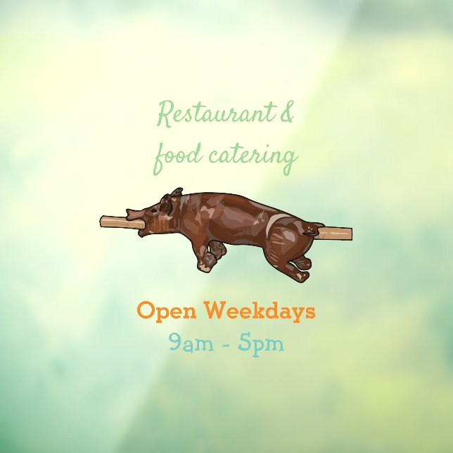 Pig roast / hog roast cartoon illustration (Sheet 3)