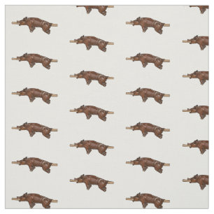 Pig roast / hog roast cartoon illustration fabric