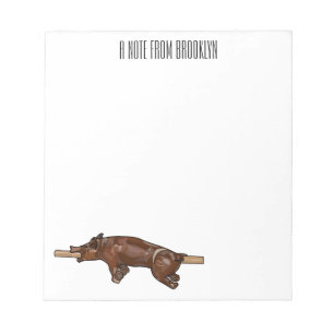 Pig roast / hog roast cartoon illustration notepad