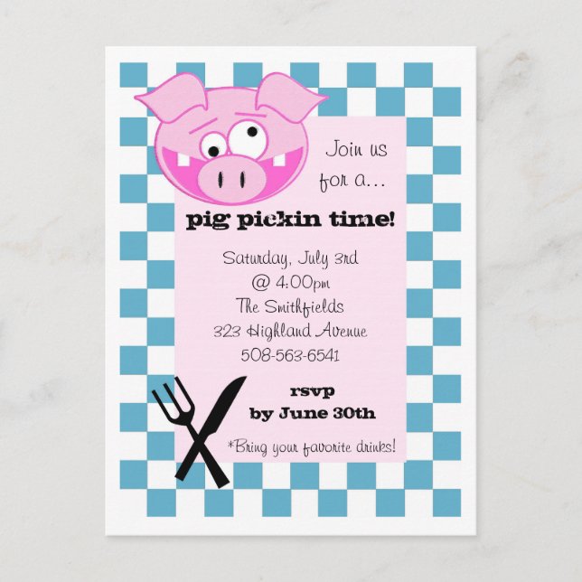 Pig Roast Invitation (Front)
