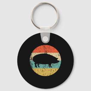 Pig Roast Retro Style Bbq Cookout Key Ring