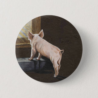 Pig Shadow 6 Cm Round Badge