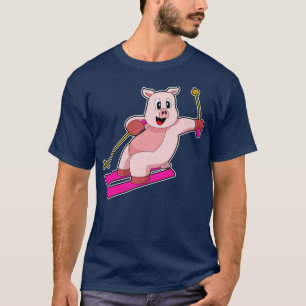 Pig Skier Ski T-Shirt