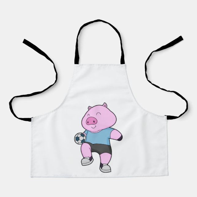 Pig Soccer player Soccer Apron (Front)