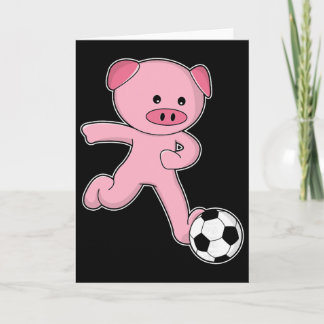 Pig Soccer Player Soccer Sports  Card