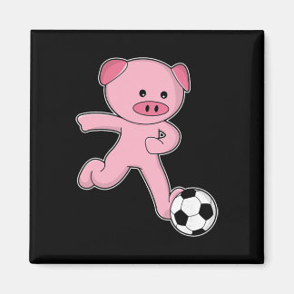 Pig Soccer Player Soccer Sports  Magnet