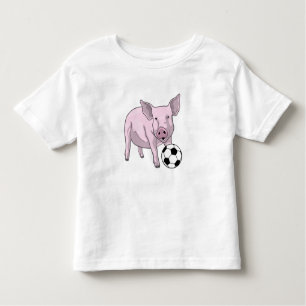 Pig Soccer player Soccer Toddler T-Shirt