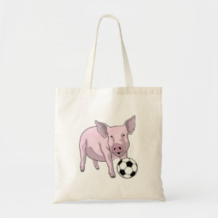 Pig Soccer player Soccer Tote Bag