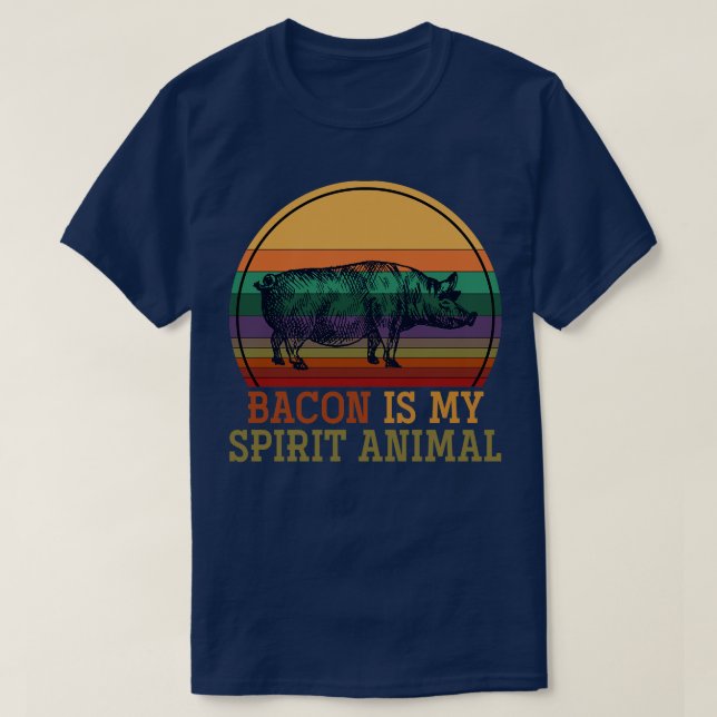 Pig Spirit Animal Bacon Barbecue BBQ T-Shirt (Design Front)