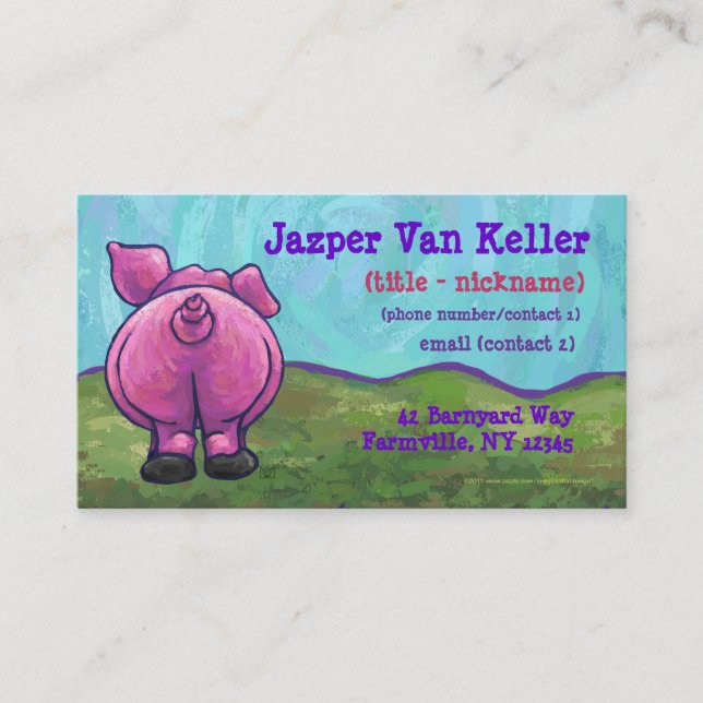 Pig Stationery Business Card (Front)