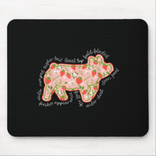Pig Strawberry Stock Show Livestock Show Mum Hog B Mouse Pad