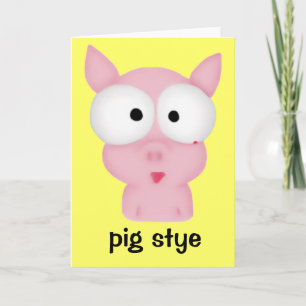 Pig Stye Greeting Card