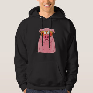 Pig Sunglasses Beach Summer Pool Party Pig Hoodie