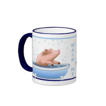 Pig Taking Bath