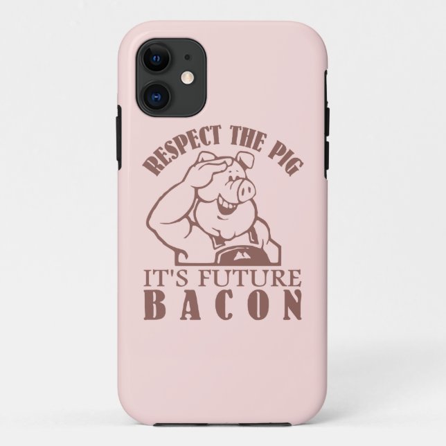 PIG TO BACON custom colour iPhone case (Back)