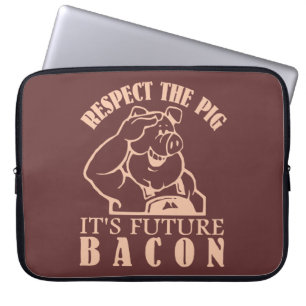 PIG TO BACON custom colour laptop sleeve