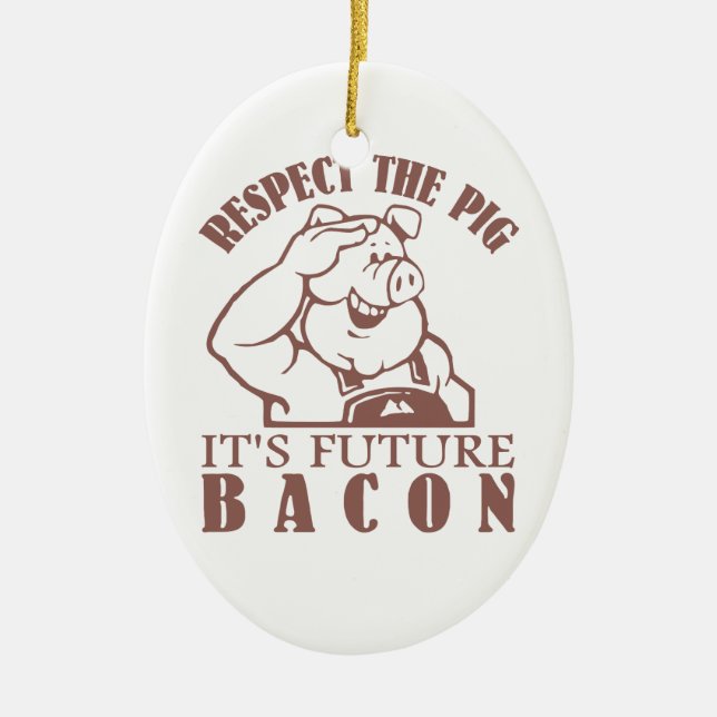 PIG TO BACON custom colour ornament (Front)