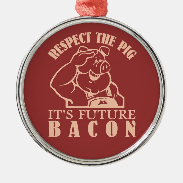 PIG TO BACON custom colour ornament (Front)