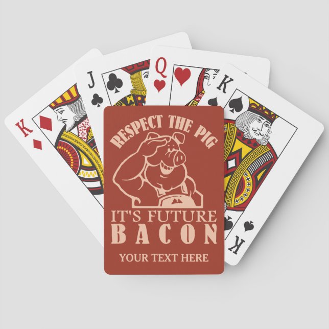PIG TO BACON custom colour playing cards (Back)