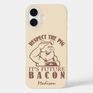 PIG TO BACON custom name & colour phone cases