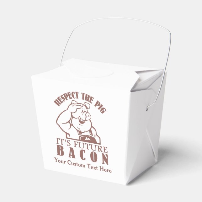PIG TO BACON custom take-out boxes (Front Side)