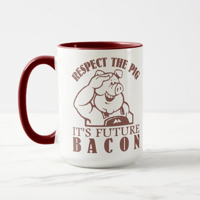 PIG TO BACON mug - choose style & colour (Left)