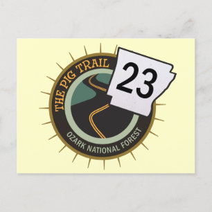 Pig Trail Highway 23 Arkansas Motorcycle Road Postcard