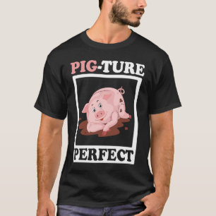 Pig ture Perfect Farm Animal Piggy Farmer Pig T-Shirt