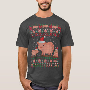 Pig Ugly Christmas Happy Holiday Funny Farm Animal T-Shirt