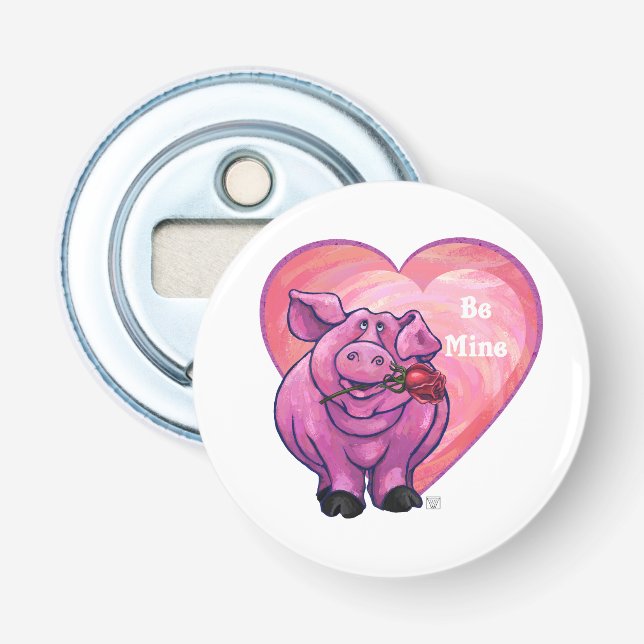 Pig Valentine's Day Bottle Opener (Front)
